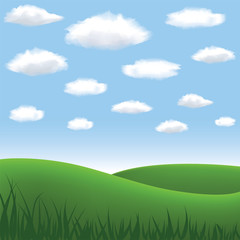 Obraz premium meadow and hills