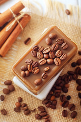 coffee soap, soap for spa, coffee and milk