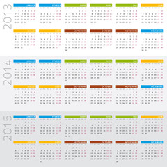 français calendrier 2013 - 2015