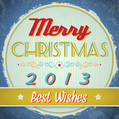 Vintage Christmas Card - Vector EPS10