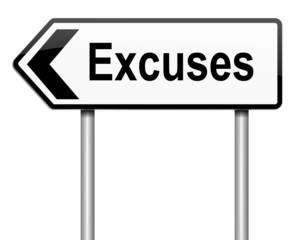 Poor excuse concept.