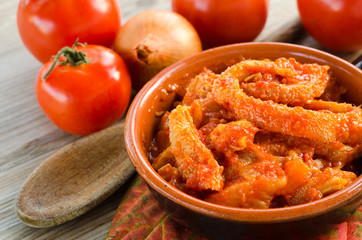 Trippa di vitello al sugo