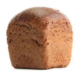tasty rye bread, isolated on white