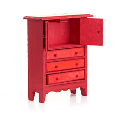 red cabinet for children