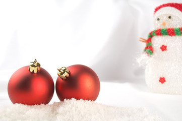Fototapeta na wymiar Seasonal background with Christmas decorations