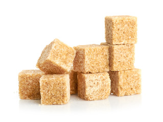 Brown cane sugar cubes