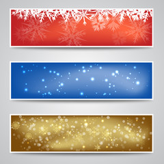 Fototapeta na wymiar Christmas Banners Set