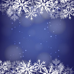 Fototapeta na wymiar Blue Snowflake Background