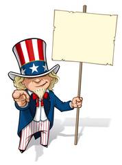 Uncle Sam 'I Want You' Placard