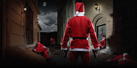 Santa Clause in the terrific dark alley - 46747532