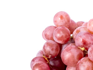 fresh purple grape  on white background