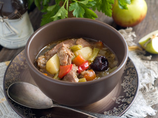 A bowl of soup