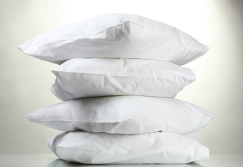 pillows, on grey background