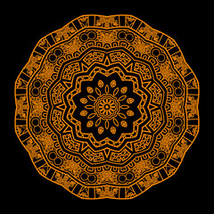 Vector round decorative design element