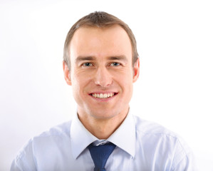 A portrait of a man standing isolated