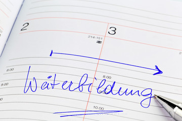 Eintrag im Kalender: Weiterbildung