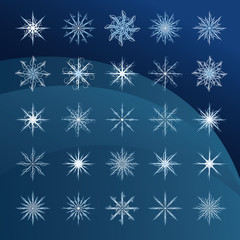 elegant snowflakes complex pattern