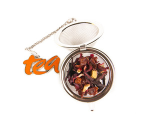 Tea keeper on white background