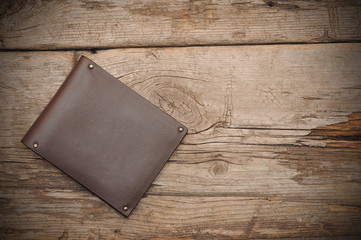 purse on wood background