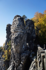 Blick von der Basteibrücke in der Sächsischen Schweiz