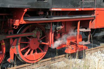 Fototapeta na wymiar Räder einer Dampflokomotive