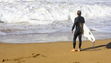 Surfer in Zarautz