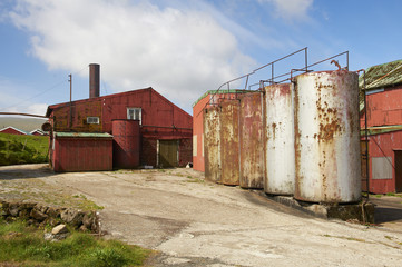 Abandonded old whaling station in the Faroe Islands