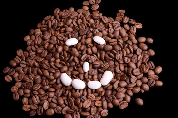 Haricot and coffe beans