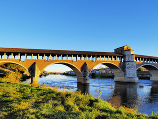 Ponte Coperto in Pavia, Lombardy, Italy
