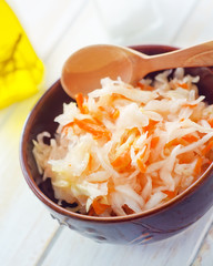 Salad with cabbage and carrot