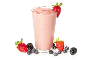 Photo sur Plexiglas Milk-shake Fresh Organic Strawberry Smoothie