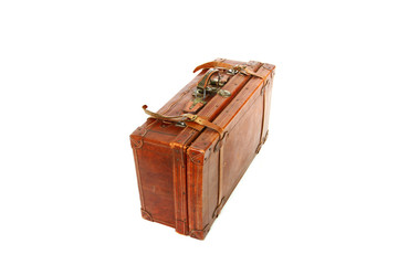 Old brown suitcase