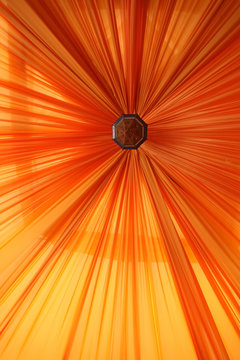 Abstract orange lines and black hole