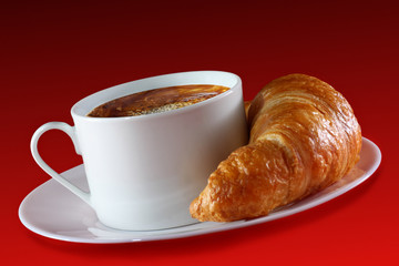 Coffee and croissant