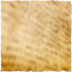 Words on old newspaper