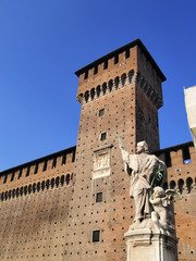 The Castello Sforzesco, Milan, Lombardy, Italy