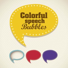 Retro speech bubbles
