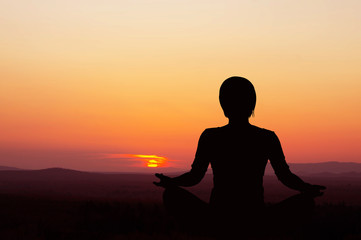 Fototapeta premium Sunrise Yoga