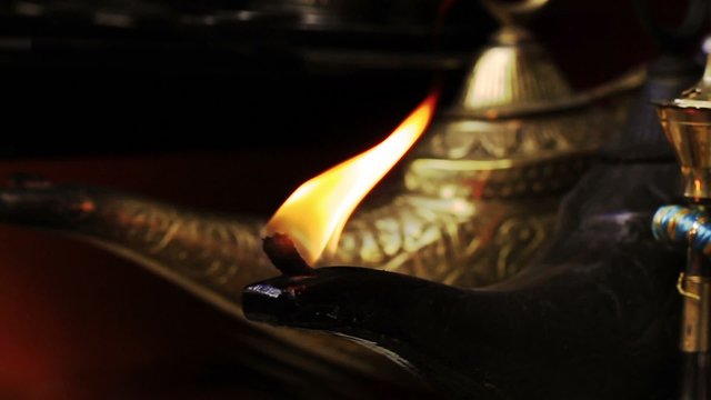 Magical Lamp of Aladdin. Arabic Oil Lamp