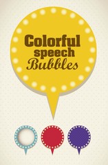 Retro speech bubbles
