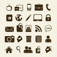 Retro business icons