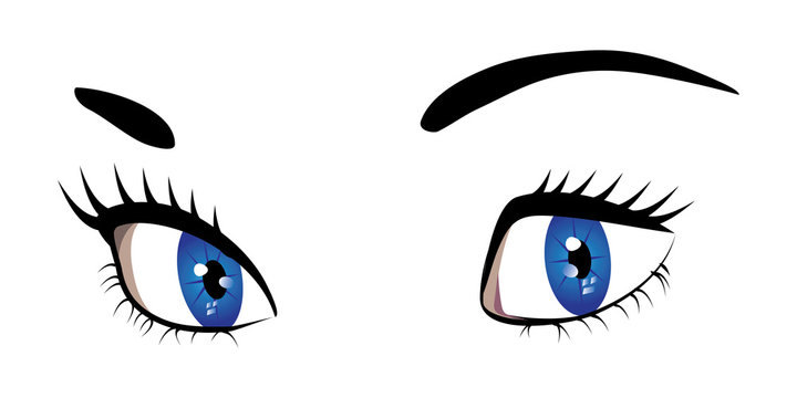 Blue woman eyes