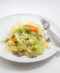 Fried vagetable with rice
