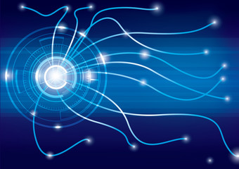 background blue with the digital