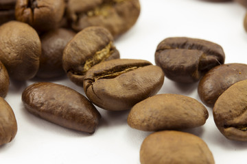 roasted coffee beans, cheerful morning breakfast
