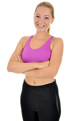 Junge Frau im Sportdress