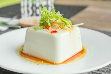 Silken tofu with gochujang