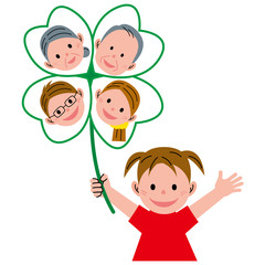 四ツ葉　女の子　家族