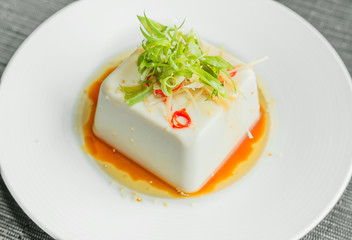 Silken tofu with gochujang