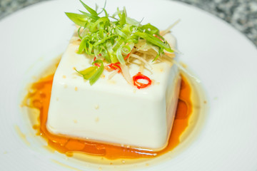 Silken tofu with gochujang